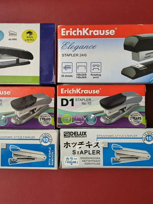 Staplers new, pack of 6 with staples