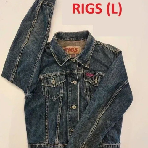 RIGS Vintage Denim Jacket L Like New Dark Blue