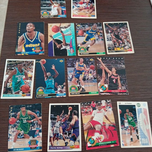 NBA cards 1990-1993 used, set of 14
