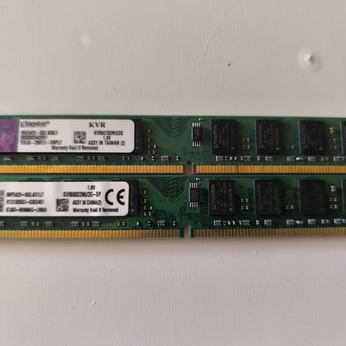 Kingston 4GB DDR2 Desktop RAM modules like new, 2x 2GB KVR667 & KVR800