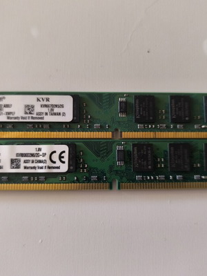 Kingston 4GB DDR2 Desktop RAM modules like new, 2x 2GB KVR667 & KVR800