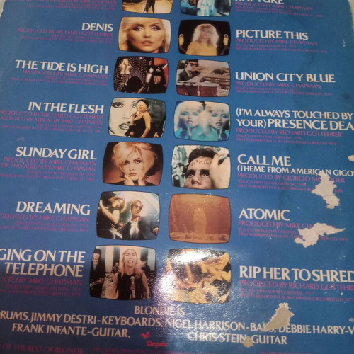 Blondie The Best Of vinyl record used, rock genre