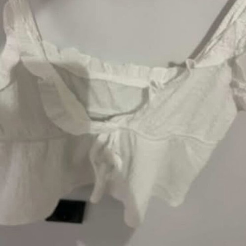 Crop top Shine white size M like new