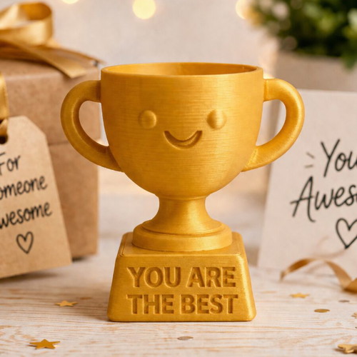 Award trophy you are the best in gold color, new, plastic