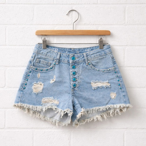 BSB Blue Denim Shorts Like New, Size 26, Cotton