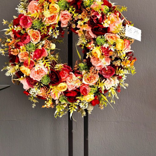 Handmade premium class artificial flower wreath