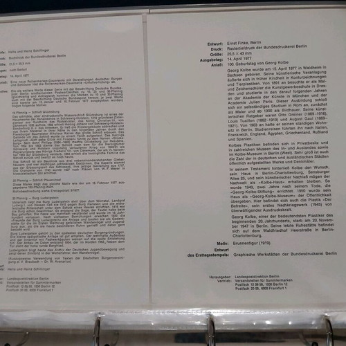 Άλμπουμ με κρίκους 33 διαφάνειες με γερμανικά ΕΤΒ σαν καινούργιο