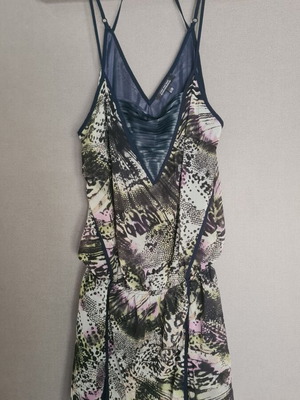 Bershka mini dress animal print, adjustable straps