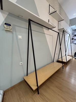 Floor coat racks like new, custom order, sturdy construction
