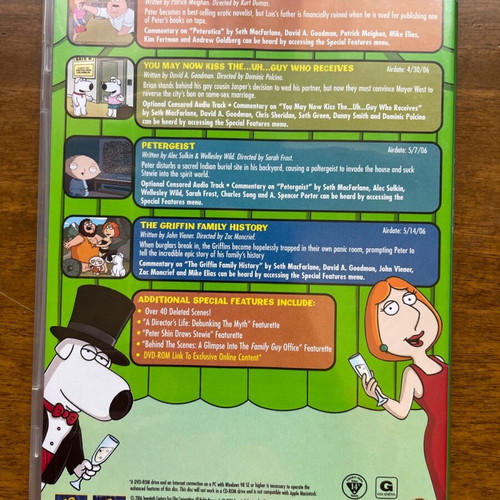Family Guy DVD Volume Four like new, Region 1, no Greek subtitles