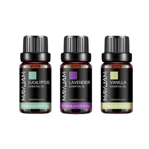 Set of 3 Essential Oils Lavender, Eucalyptus, Vanilla 10ml new
