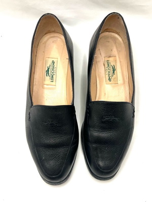 Longchamp класически кожени мокасини употребявани, размер 36, черни