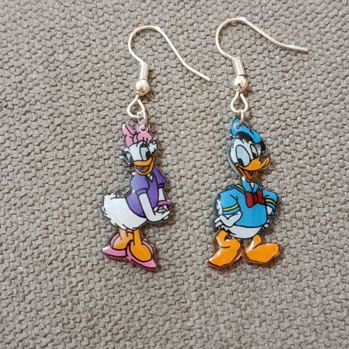 Donald and Daisy Duck handmade earrings new