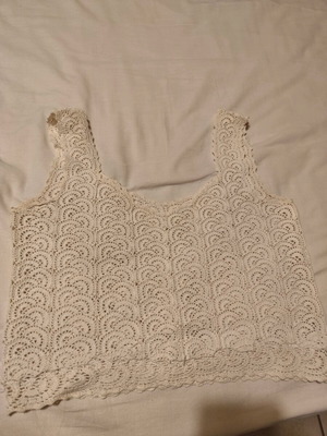 Handmade knitted tops new, pack of 4 white and cream