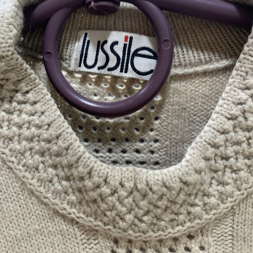 Lussile women's sweater like new, beige, size L