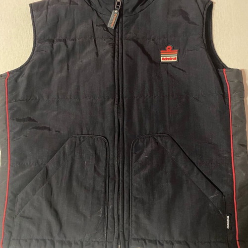 Admiral black sleeveless vest like new with red details