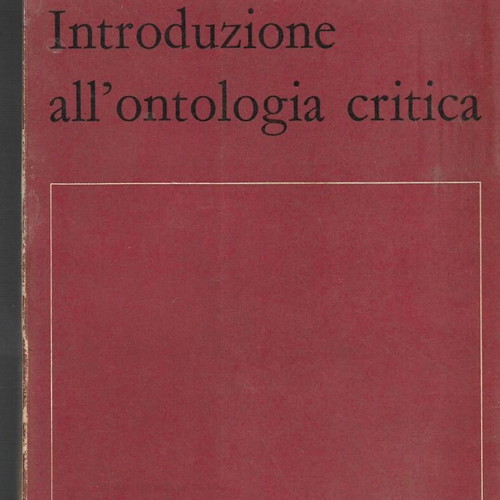 Introduzione all΄ ontologia critica used book in Italian