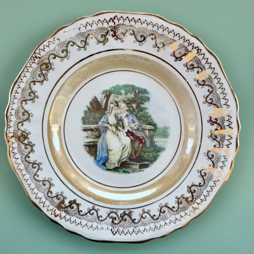 Vintage Keramikos plates set of 4, used