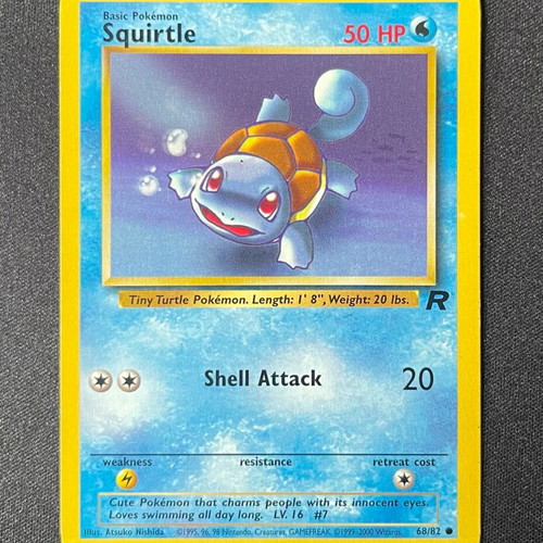 Squirtle Pokémon TCG Team Rocket 1999-2000 card like new