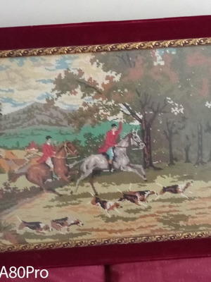 Κεντητός πίνακας κομπλέν μεταχειρισμένος 115x62 εκ.