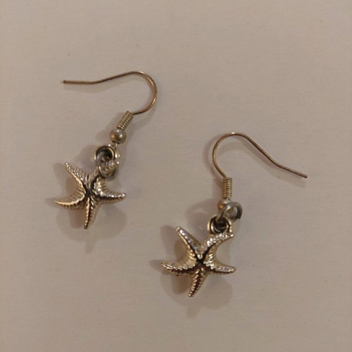 Starfish earrings like new, silver