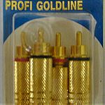  BANDRIDGE PG-1113(Cable Διάμετρος 5 mm)Phono Plug -GOLD (2 X BLACK + 2 X RED)