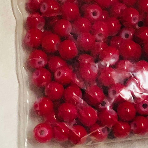 Χάντρες πλαστικές καινούργιες 4 mm 21 γρ.