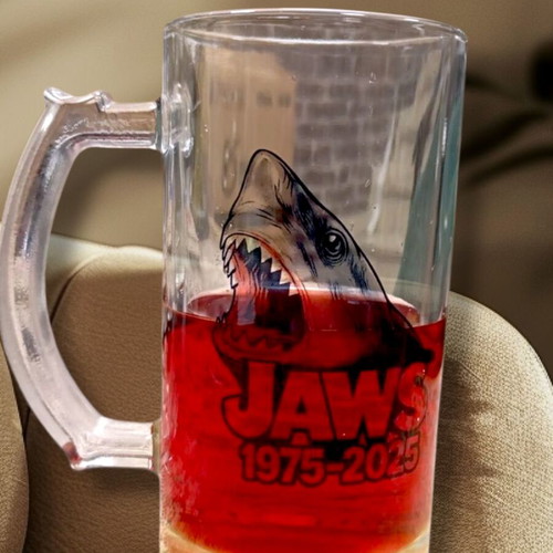 Jaws 1975–2025 Beer Glass New Anniversary Edition