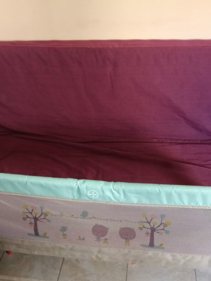 IKEA Sofa Bed used with Bordeaux Cover and Broken Slat