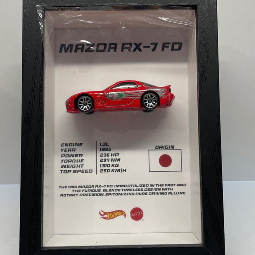 Hot Wheels Mazda RX-7 FD with custom frame new