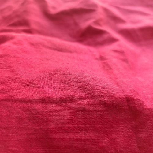 Linen red summer skirt Medium, like new