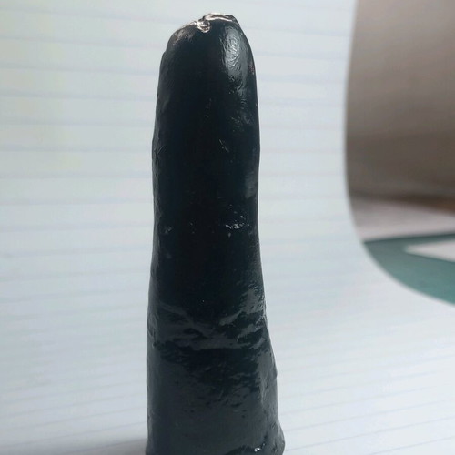 Handmade ring holder new, plaster with black acrylic paint