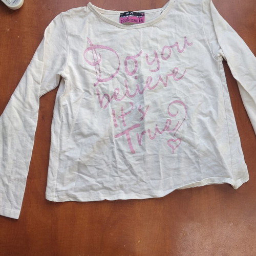 Blouse with open back used, white, size L