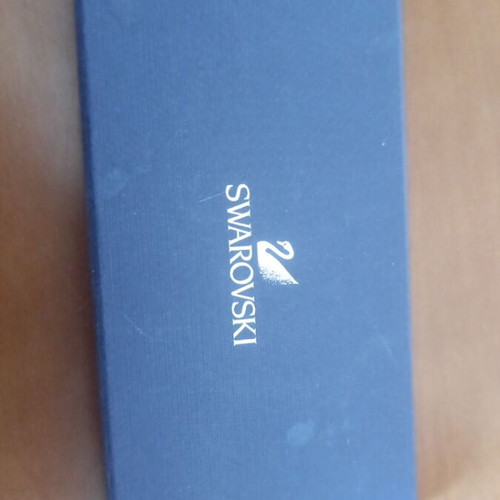 Swarovski rectangular box used, dark blue, velvet interior