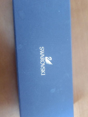 Swarovski rectangular box used, dark blue, velvet interior