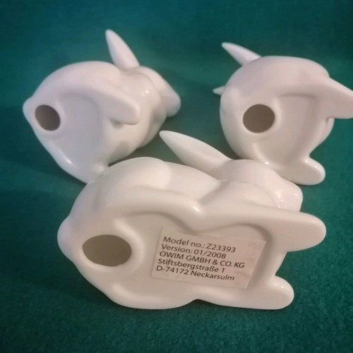 Porcelain bunnies like new, set of 3 from VMF