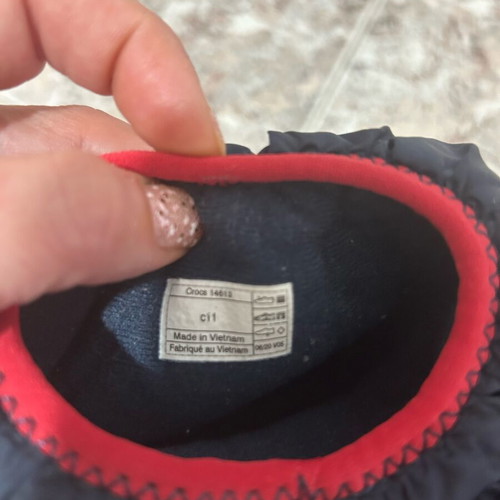 Crocs boots used with small tear