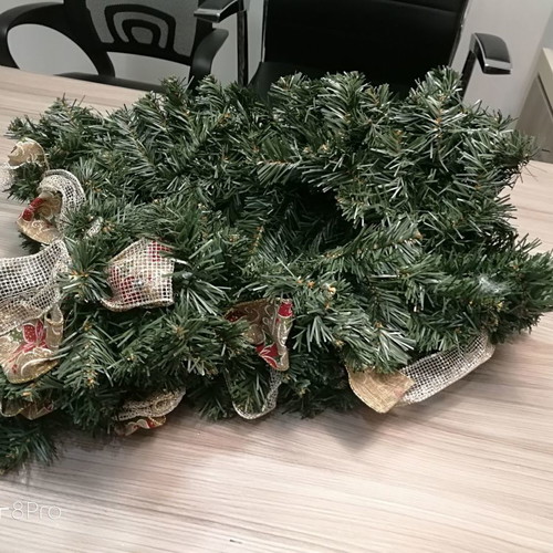 Christmas decorative garland used 100x20cm green