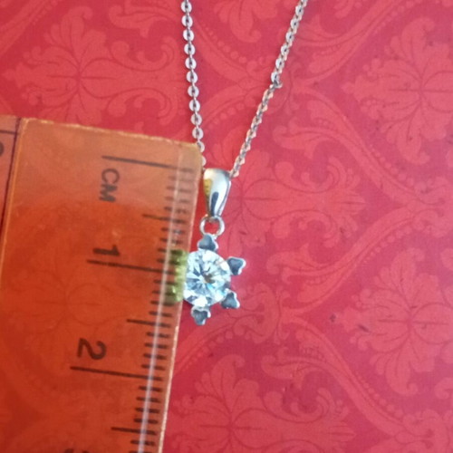 Loisir 925 silver necklace with zircon pendant