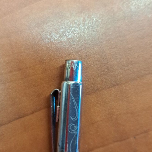 Caran d Ache silver pen like new with Swarovski stones