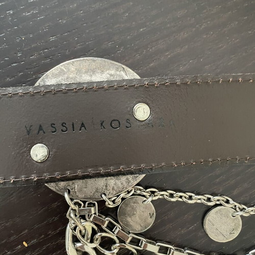 Vassia Kostara leather belt 105 cm like new, brown