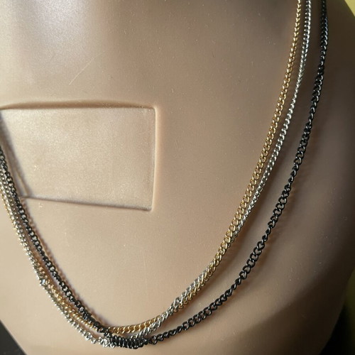 Three-Color Necklace like new, 38 cm length