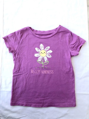 George Girls' Purple T-shirt Size 4T Bloom Kindness