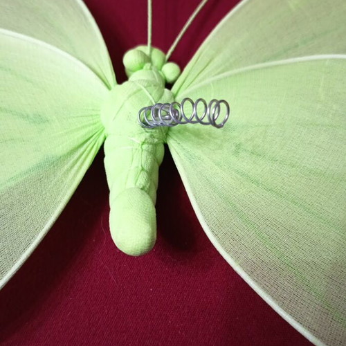 Decorative butterflies with double semi-transparent fabric wings