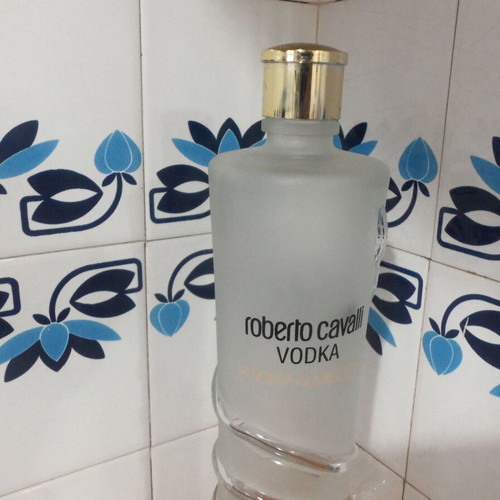 Roberto Cavalli vodka bottle 1L used, empty