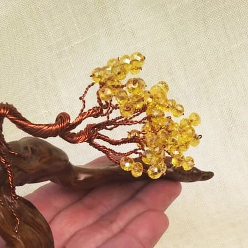 Bonsai wire tree on olive branch new