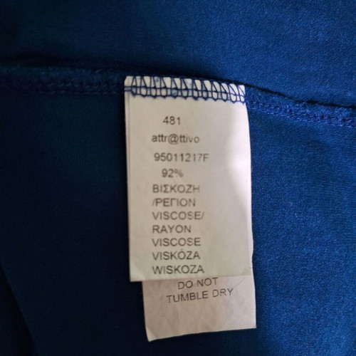 Attrattivo viscose blouse with short sleeves, petrol blue