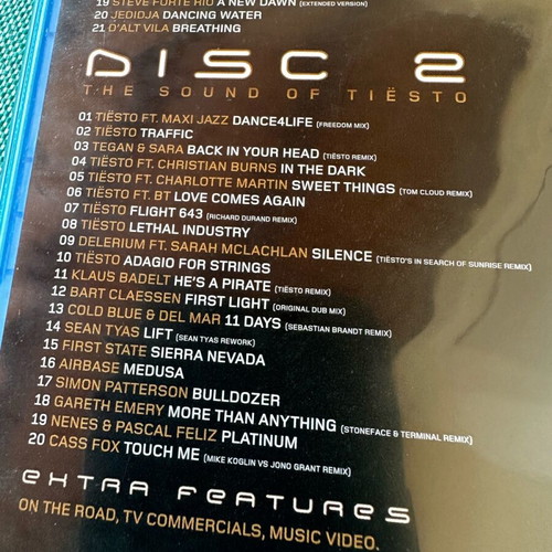 Tiesto Elements of Life World Tour 2x Blu-ray discs like new