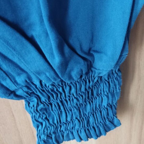 Blue cotton summer pants XL like new with bow