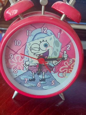 Vintage children's alarm clock new, analog tabletop